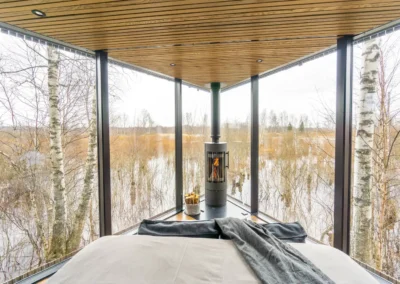 Nature Villa, Modern glass house in Maidla, Estonia.