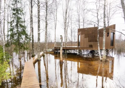 Nature Villa, Modern glass house in Maidla, Estonia.