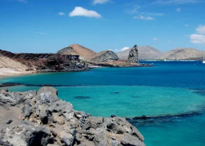 The most common and best way to travel around the Galápagos Islands is on a cruise.